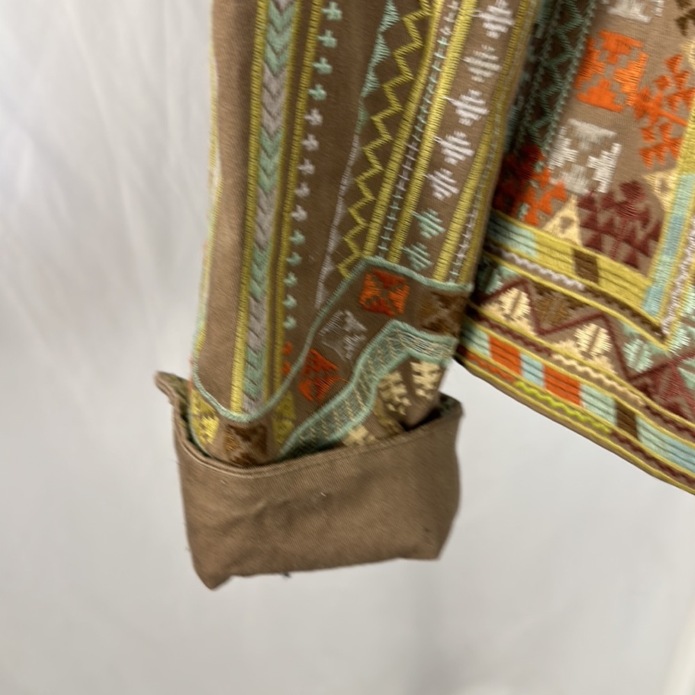 Coldwater Creek Boho Embroidered Blazer Jacket So… - image 2